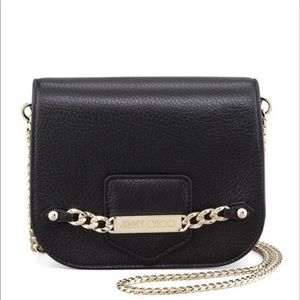 Jimmy Choo SHADOW Black Leather CrossBody Bag